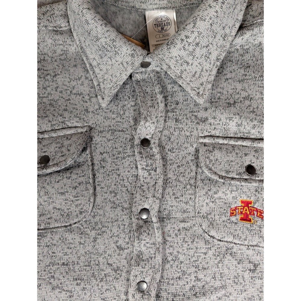 Iowa State Rivalry Threads NCAA Shirt Jacket Button Up Men's Large - Picture 5 of 11